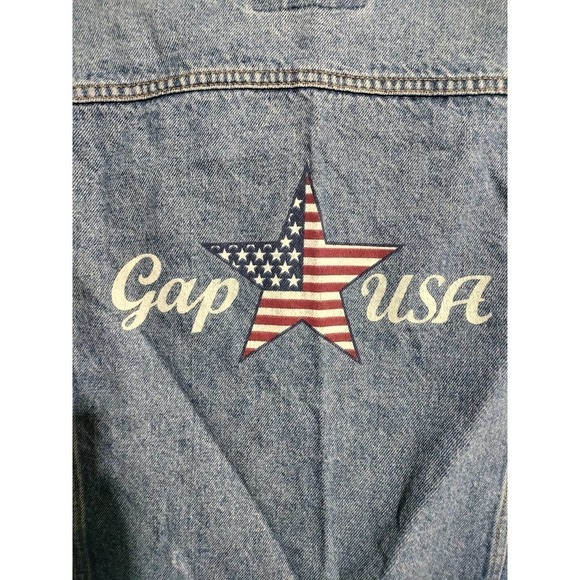 The Gap USA vintage Y2K blue jean jacket coat men XXL-XXXL - Picture 2 of 7